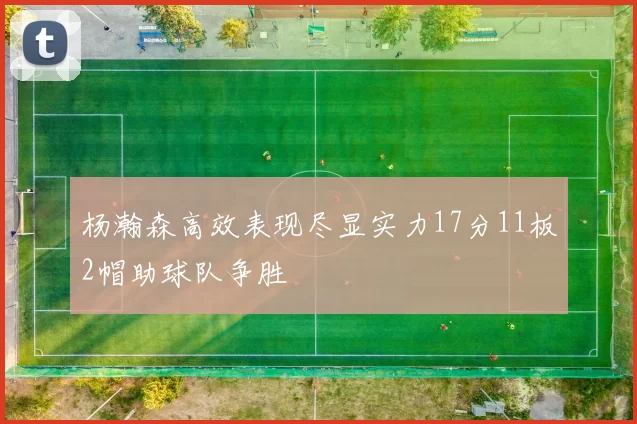 杨瀚森高效表现尽显实力17分11板2帽助球队争胜